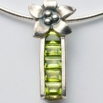 Alicia Buckler-White, Peridot Channel Set in Fine Silver